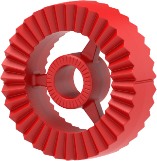 Knurled disc 1 stripe