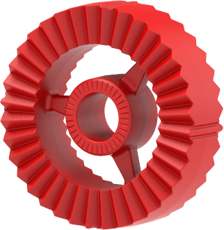 Knurled disc 2 stripes